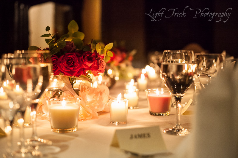 candlelit wedding breakfast